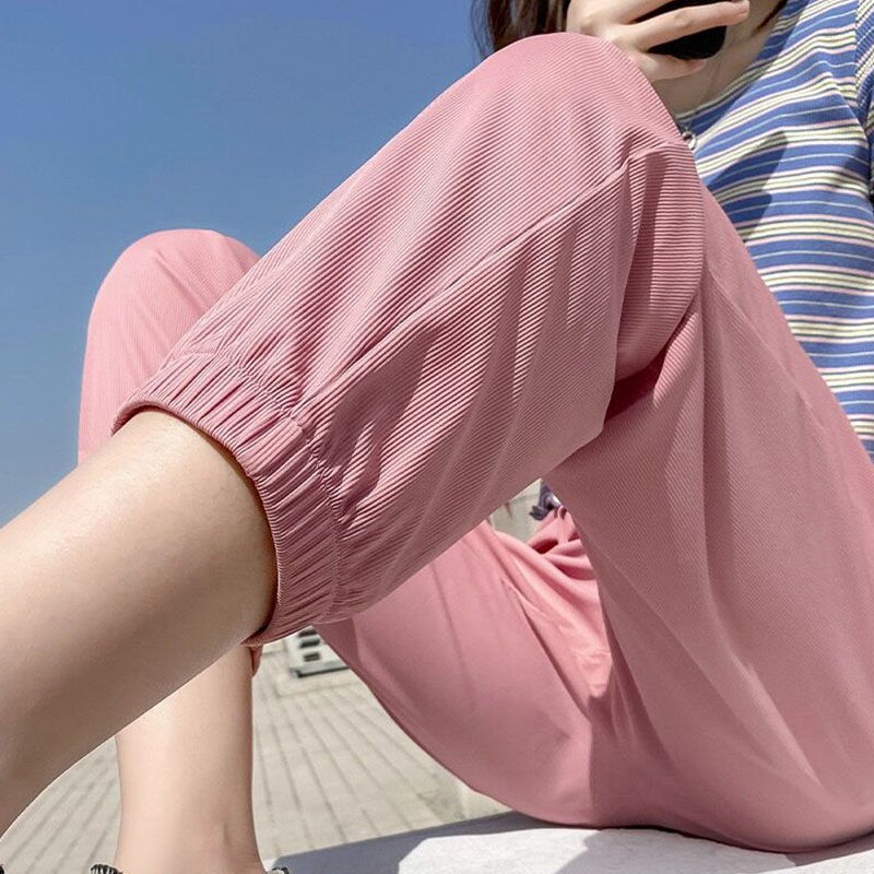 Quần Harem Vải Lụa Lạnh Mỏng Ống Dài Rộng Phong Cách Hàn Quốc Thời Trang Mùa Hè Dành Cho Nữ 2021 | BigBuy360 - bigbuy360.vn