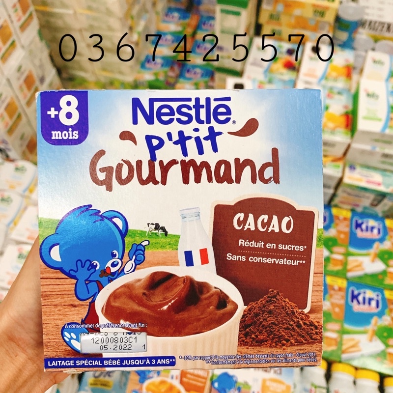 (Air✈️ đủ bill) Váng sữa Nestle Pháp cho bé  6m (4×100g)
