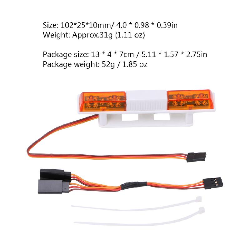 Bộ Đèn LED Cho Xe Cảnh Sát Điều Khiển Từ Xa 1 / 10 1 / 8 4WD Axial SCX10