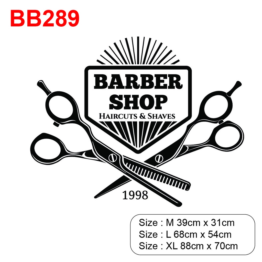 Decal dán trang trí tiệm Barber, Spa thu hút khách hàng P17