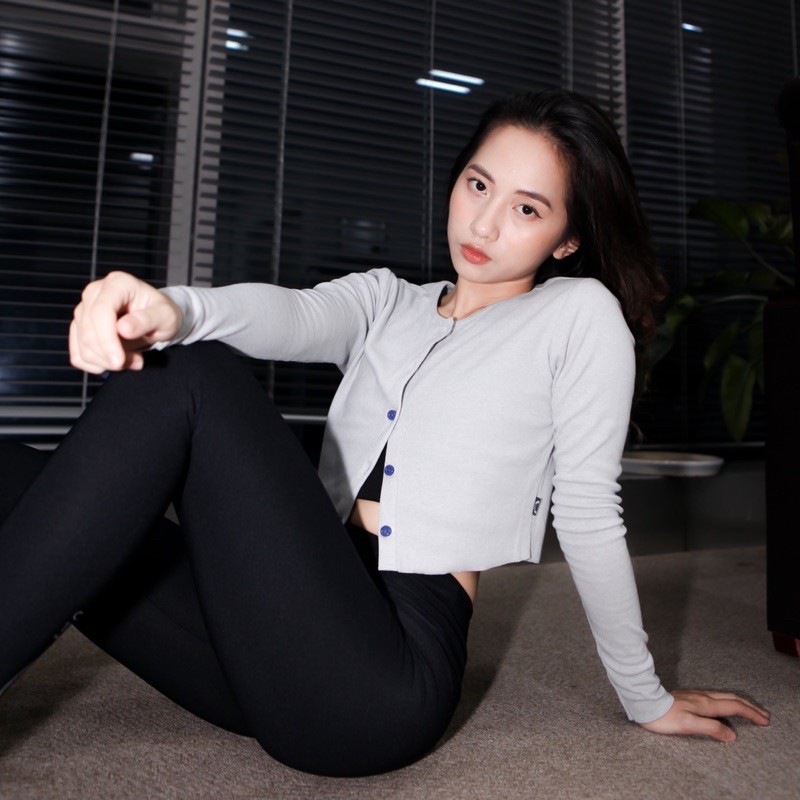 ÁO CARDIGAN XÁM CÚC XANH | BigBuy360 - bigbuy360.vn