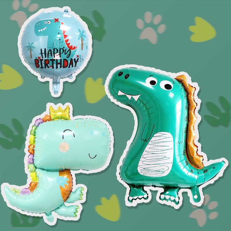Bong Bóng Hình Khủng Long 3D Trang Trí Tiệc Sinh Nhật Cho Bé