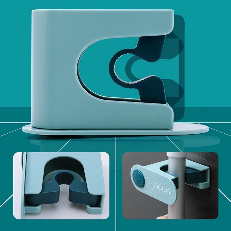 1 Giá Đỡ Cây Lau Nhà + Kẹp Treo Cây Lau Nhà Tiết Kiệm Không Gian Không Để Lại Dấu Tiện Dụng