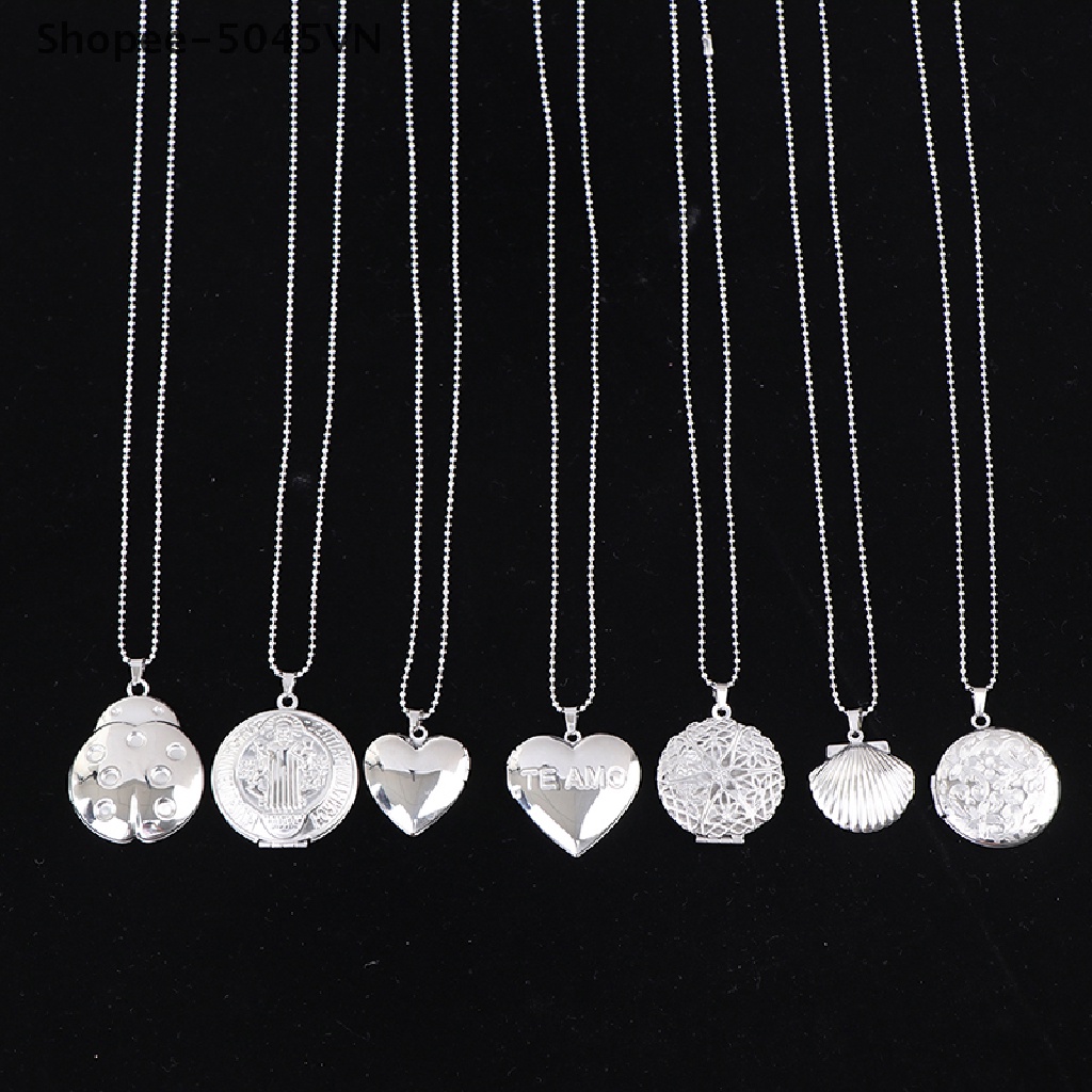 [rain] Vòng cổ Mặt Khung Ảnh Thiết Kế Chạm Khắc Độc Đáo Quyến Rũ Mở Được