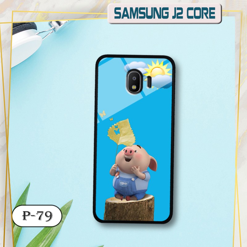 Ốp lưng kính Samsung Galaxy J2 Core-3D cute