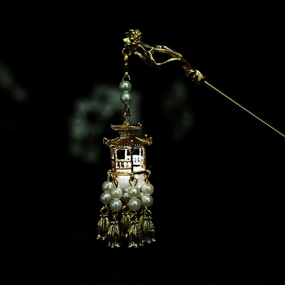 Trâm Cài Tóc VANES1 Đính Tua Rua Phát Sáng Phong Cách Trung Hoa Cổ Điển