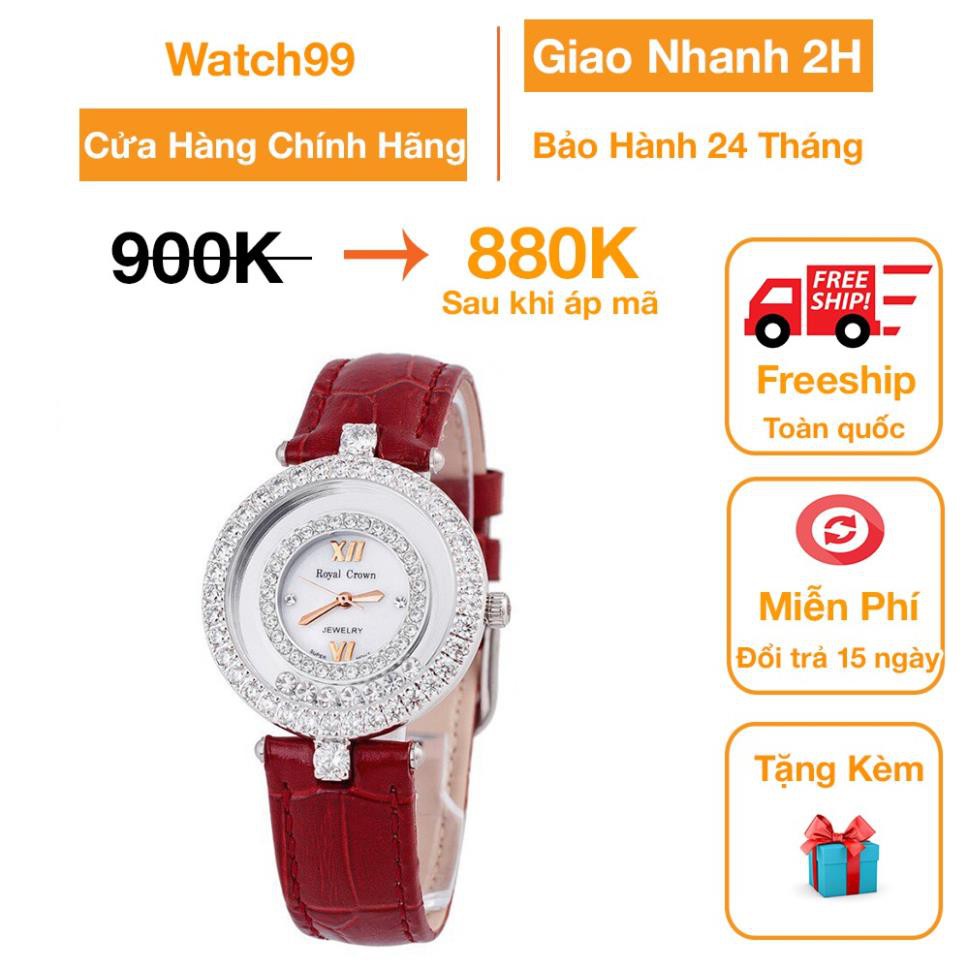 [Chính Hãng]Đồng Hồ Nữ Chính Hãng Dây Da Chống Nước Chống Xước Royal Crown 3628 | BigBuy360 - bigbuy360.vn