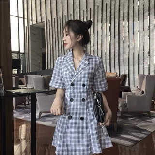 [order] váy kẻ ulzzang