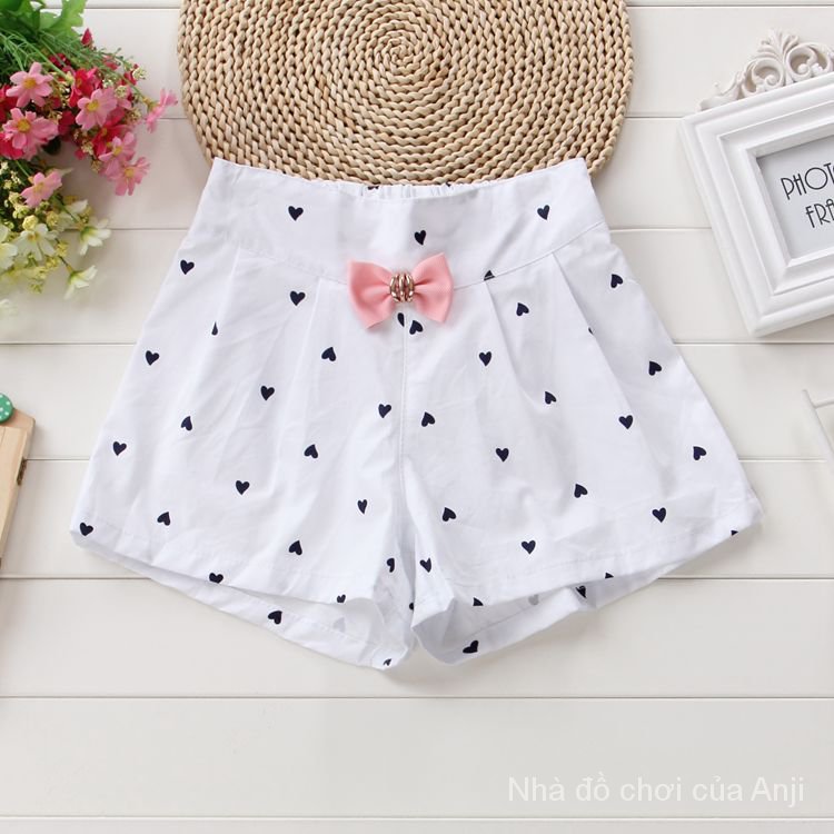 Quần Short Cotton Ống Rộng Phong Cách Hàn Quốc Dành Cho Bé Gái