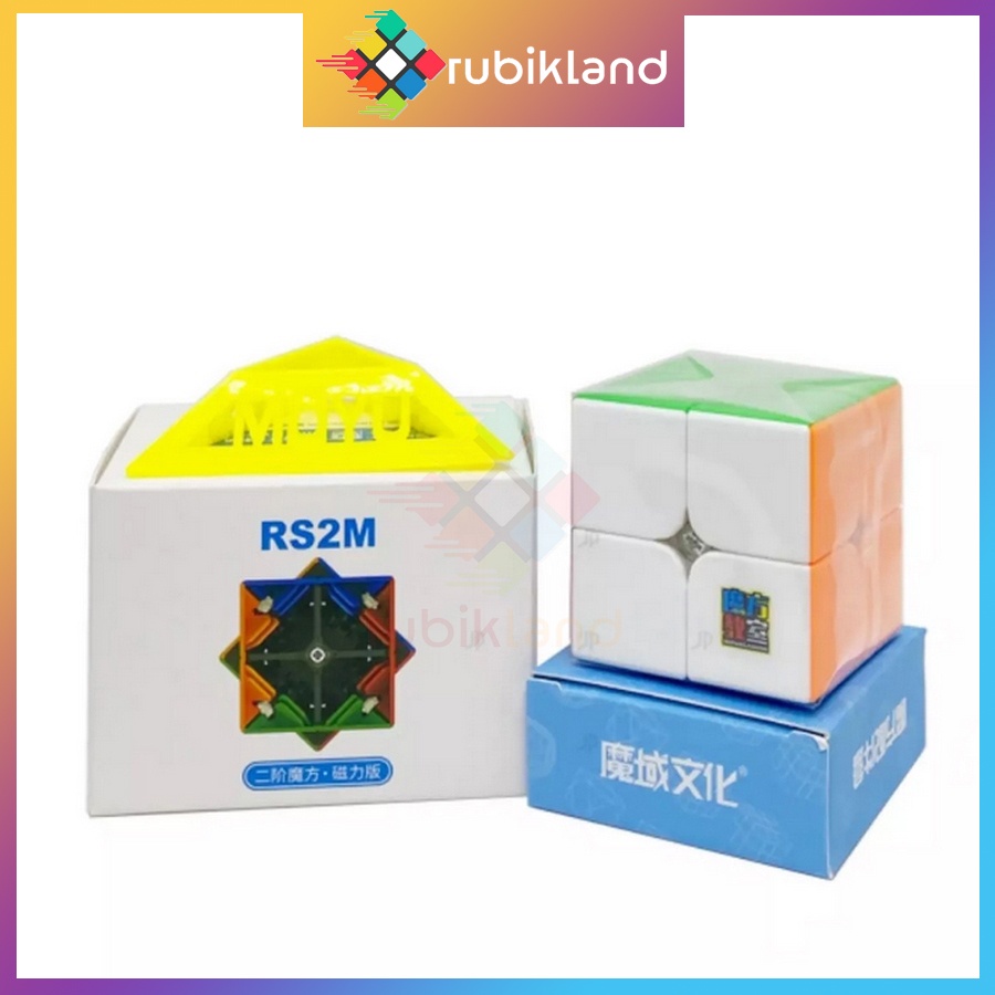 Rubik 2x2 RS2M 2020 RS2 M Rubic Nam Châm 2 Tầng Stickerless Đồ Chơi Trí Tuệ Trẻ Em