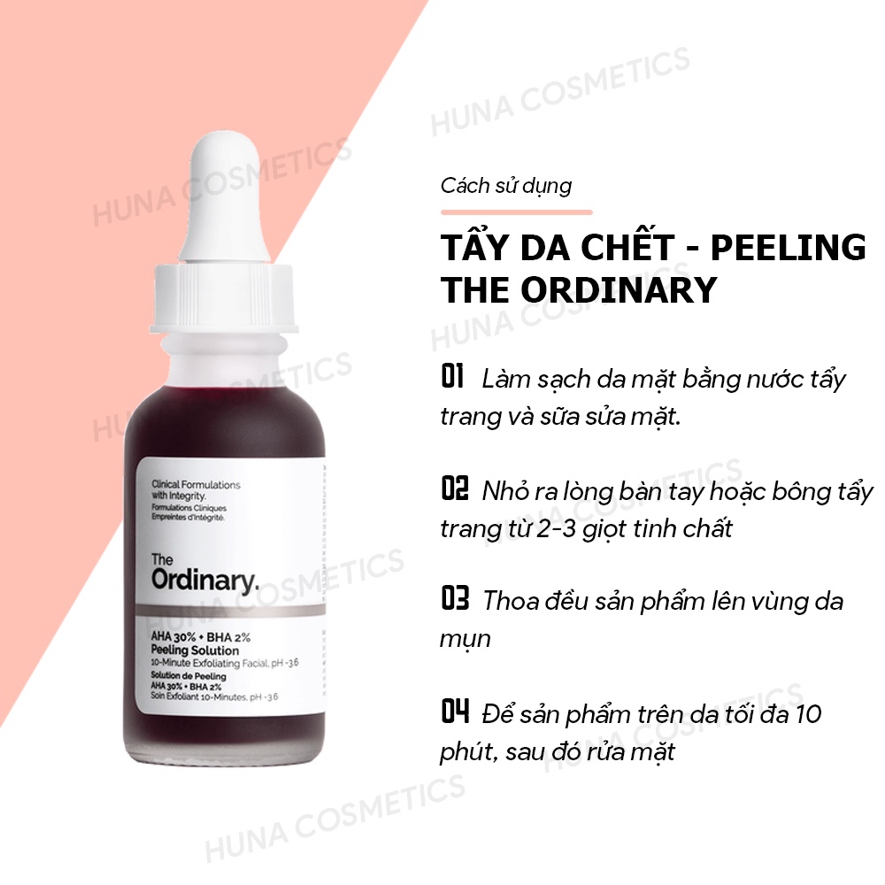 [The Ordinary] Tẩy da chết hoá học, thanh tẩy da AHA 30%+BHA 2% Peeling