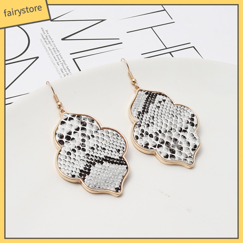 Bông Tai Mặt Tròn Họa Tiết Da Báo Thời Trang Cho Nữ