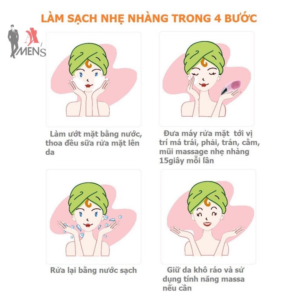 Máy rửa mặt SONIC FACIAL cao cấp bảo hành 2 năm