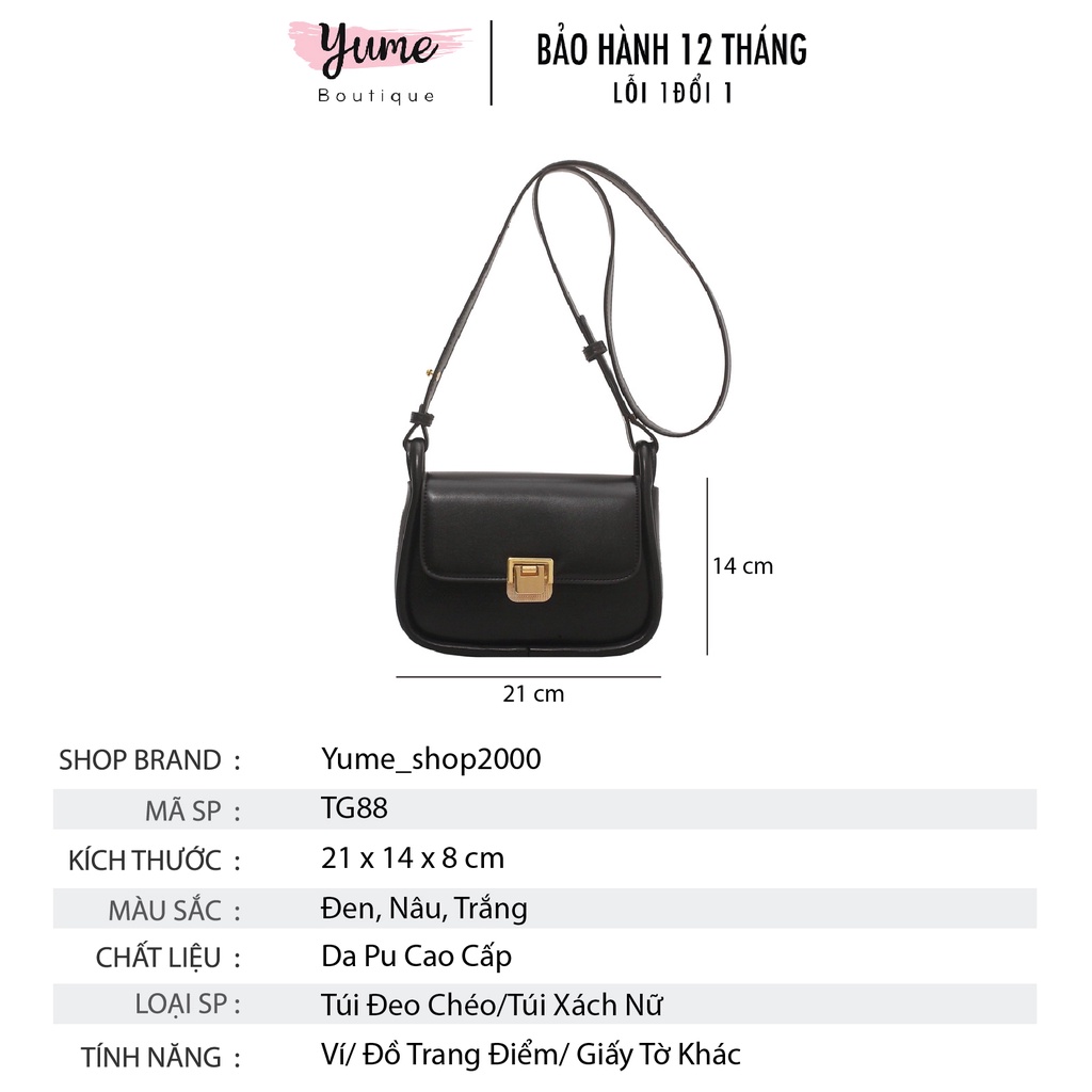 Túi Đeo Chéo Nữ Công Sở Khóa Gập Basic Dễ Phối Đồ TG88