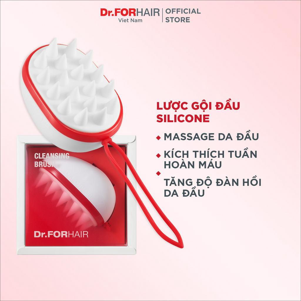 Lược gội đầu Silicon hỗ trợ giảm rụng tóc massage da đầu lưu thông tuần hoàn máu Dr.FORHAIR Cleansing Brush