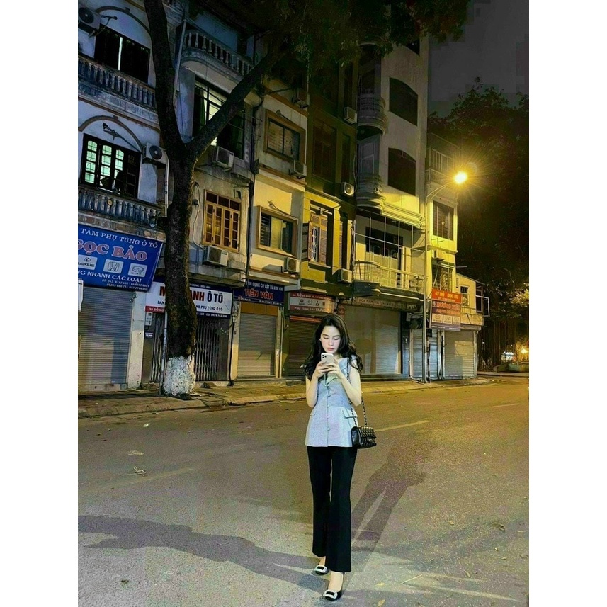 Quần đen ống vẩy karen milen E613
