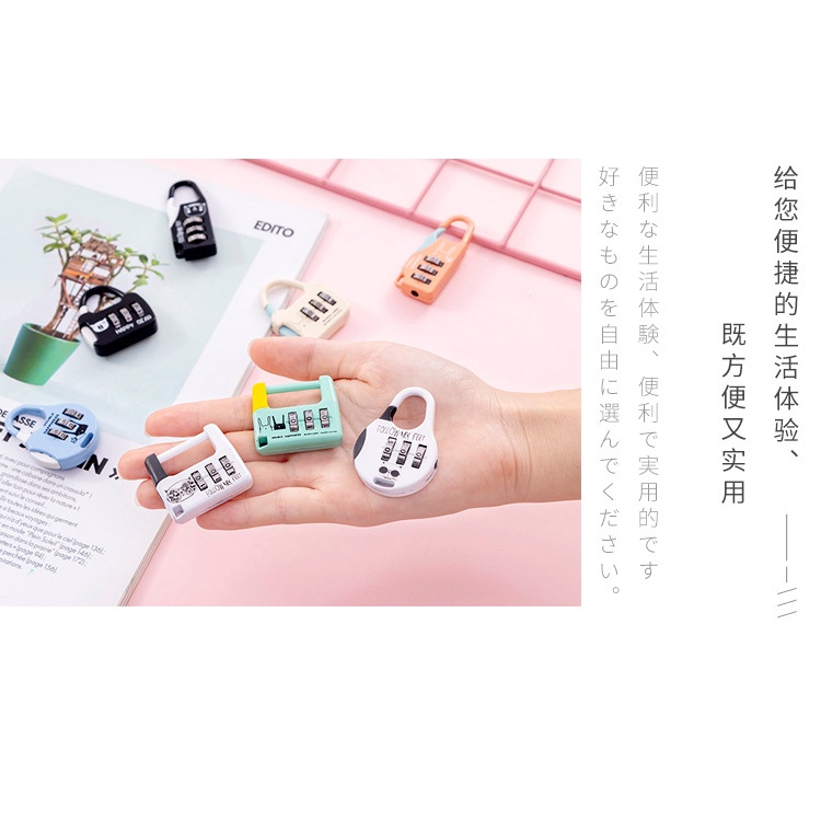 Ổ Khoá Dạng Số Mini Mật Mã Thông Minh Nhỏ Gọn Tiện Lợi Màu Sắc Nổi Bật