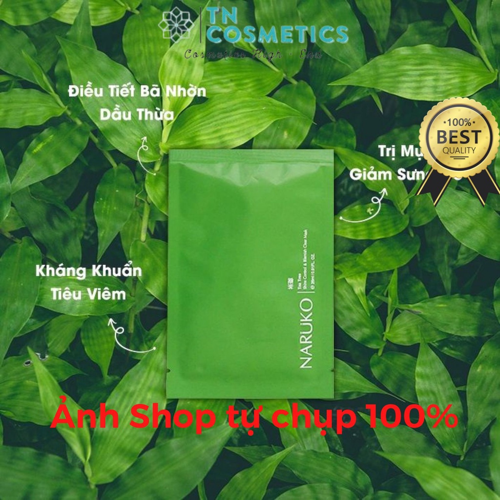 Mặt Nạ Giấy Naruko Kiểm Soát Dầu Và Mụn Chiết Xuất Tràm Trà Tea Tree Mask 26ml MN1883