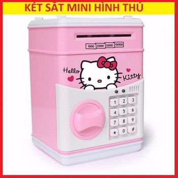 Két sắt mini hình thú tiết kiệm tiền cho bé( Kitty và Đôremon)