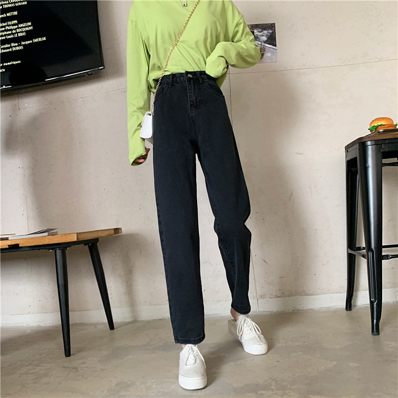 SUXI Quần jeans lưng cao thiết kế ôm dáng theo phong cách Hàn Quốc