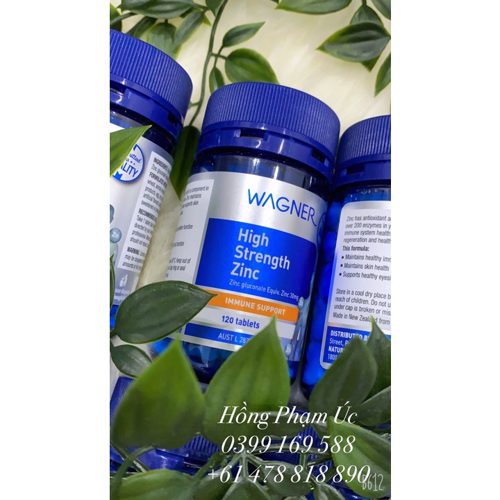 Bổ sung kẽm Wagner High Strength Zinc 120 Tablets - CHUẨN ÚC