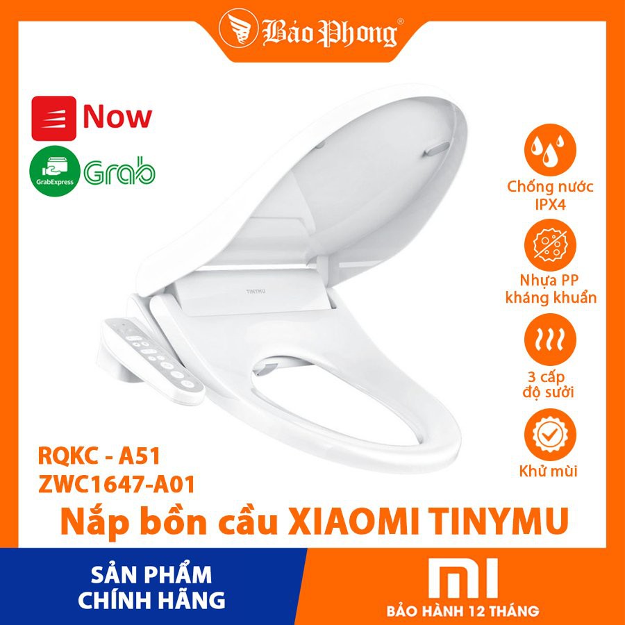 Nắp bồn cầu thông minh XIAOMI tự động rửa , đóng mở , khử mùi XIAOMI TINYMU - Mới 100% Bảo hành 12 tháng