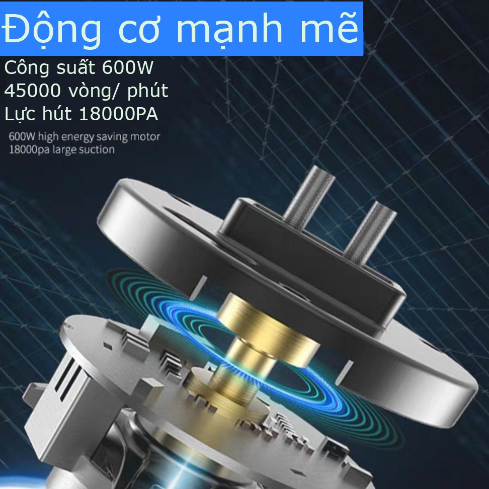 Máy hút bụi gia đình cầm tay 2 trong 1 CÁT Á công suất 600W bộ lọc HEPA