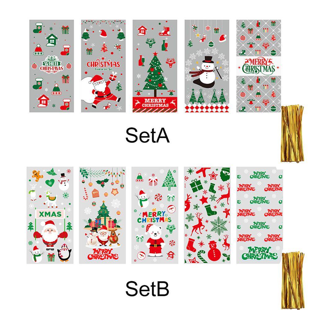 Túi Đựng Bánh Kẹo Trong Suốt Hình Ông Già Noel