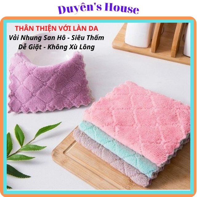 [Hàng Chuẩn Vải Đẹp] Set 5 Khăn Lau Đa Năng 2 Mặt Thấm Hút Tốt, Dễ Giặt, Sử Dụng Nhiều Lần - P056