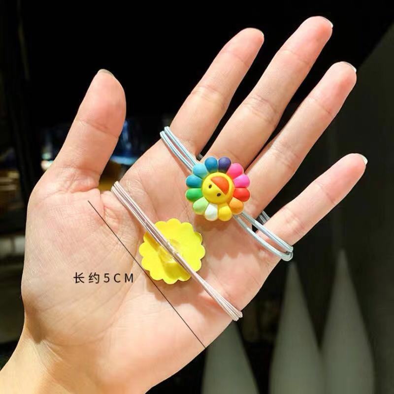 Dây Buộc Tóc Hình Bông Hoa Hướng Dương Phong Cách Hàn Quốc