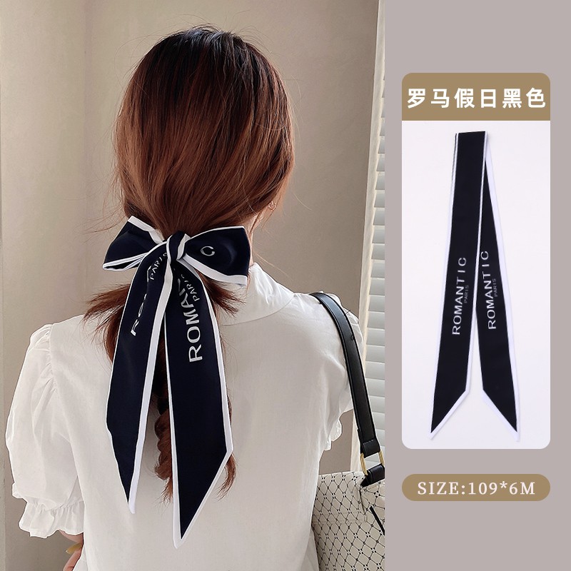 Khăn choàng lụa buộc tóc kiểu Pháp thời trang đa năng dành cho nữ