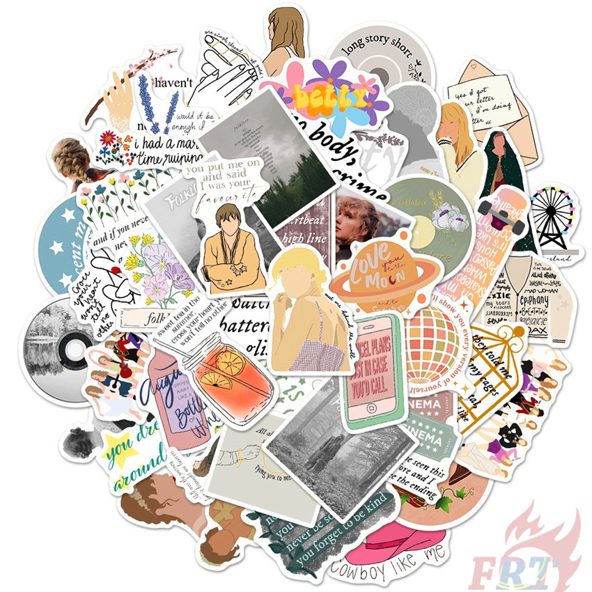 50Pcs/Set ❉ Taylor Swift：Folklore Series 03 Stickers ❉ DIY Fashion Mixed Waterproof Doodle Decals Stickers