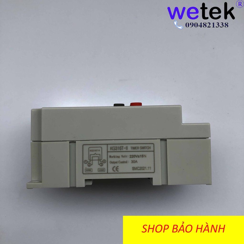 Công tắc hẹn giờ timer Electron KG 316 T-II 25A 24h Hàng công ty bảo hành, 16 on/off pin sạc, có khóa phím an toàn