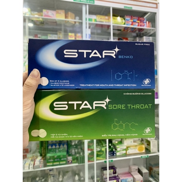 Kẹo Ngậm Star💥Ngậm Thông Họng Kháng Khuẩn💥Cam kết chính hãng💥Hộp 24 viên