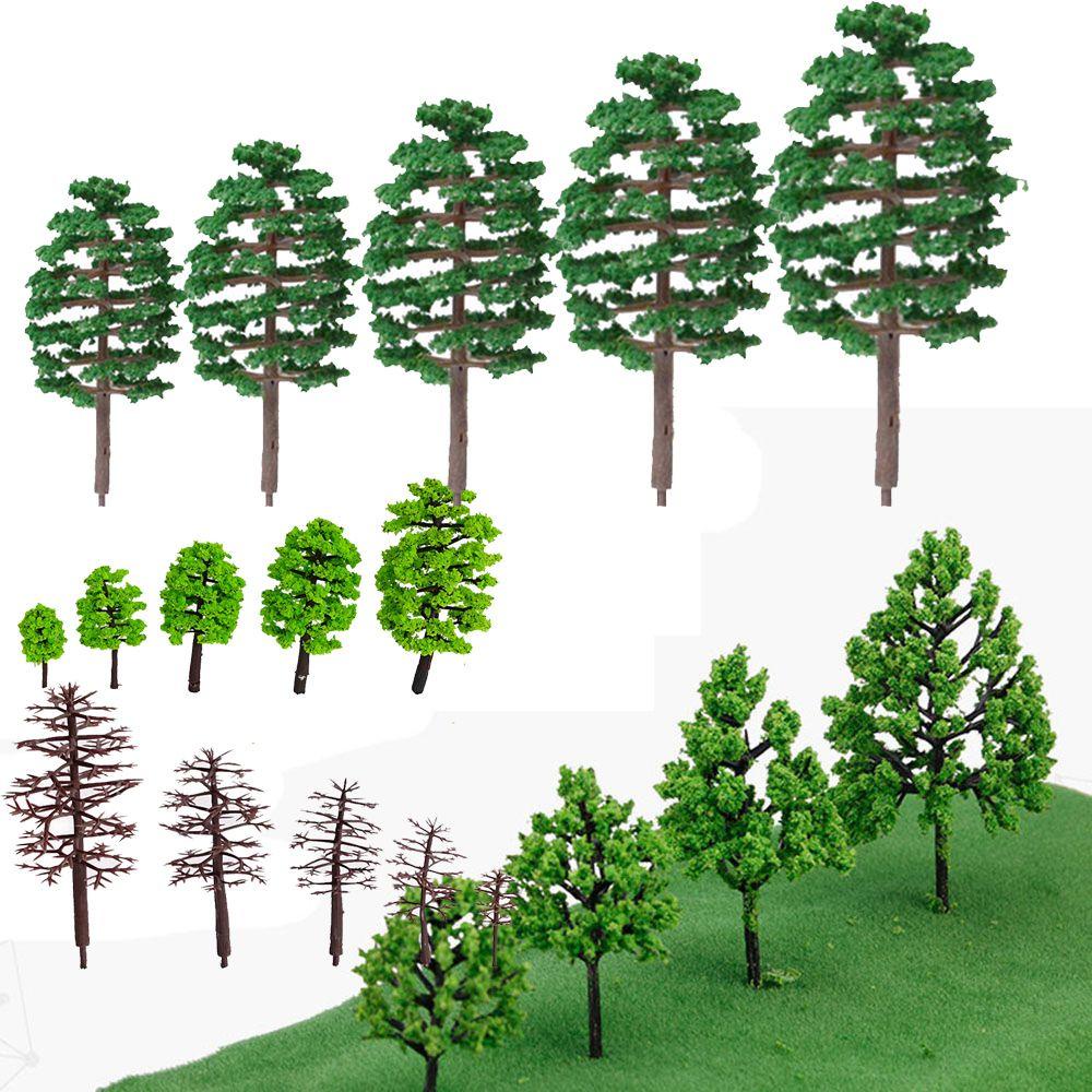 WTTLE Set 15 Cây Thông Giả 3.5 / 5 / 6 / 7 / 9cm Trang Trí