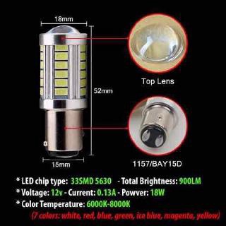 Đèn led chớp đuôi xe máy 2 chế độ stop demi 33 tim