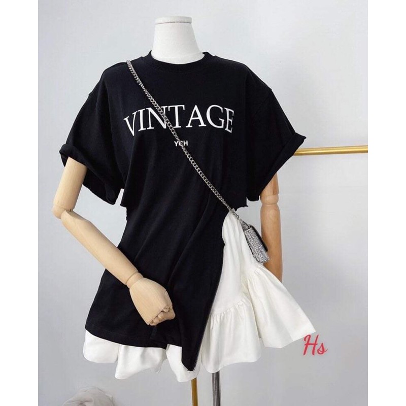 Sét áo VINTAGE + chân váy trắng HS61 | BigBuy360 - bigbuy360.vn