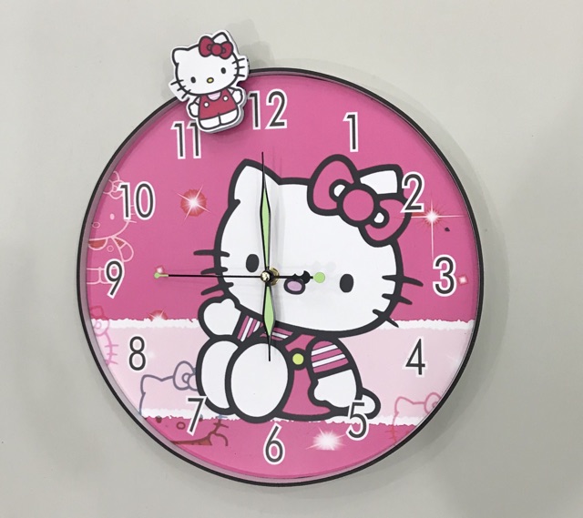 [ĐỒNG HỒ] TREO TƯỜNG CHO BÉ - HELLO KITTY