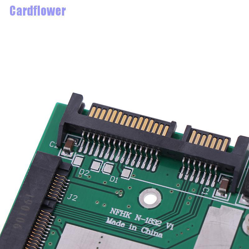 Cardflower  mSATA SSD to 2.5'' SATA 6.0gps adapter converter card module board mini pcie ssd