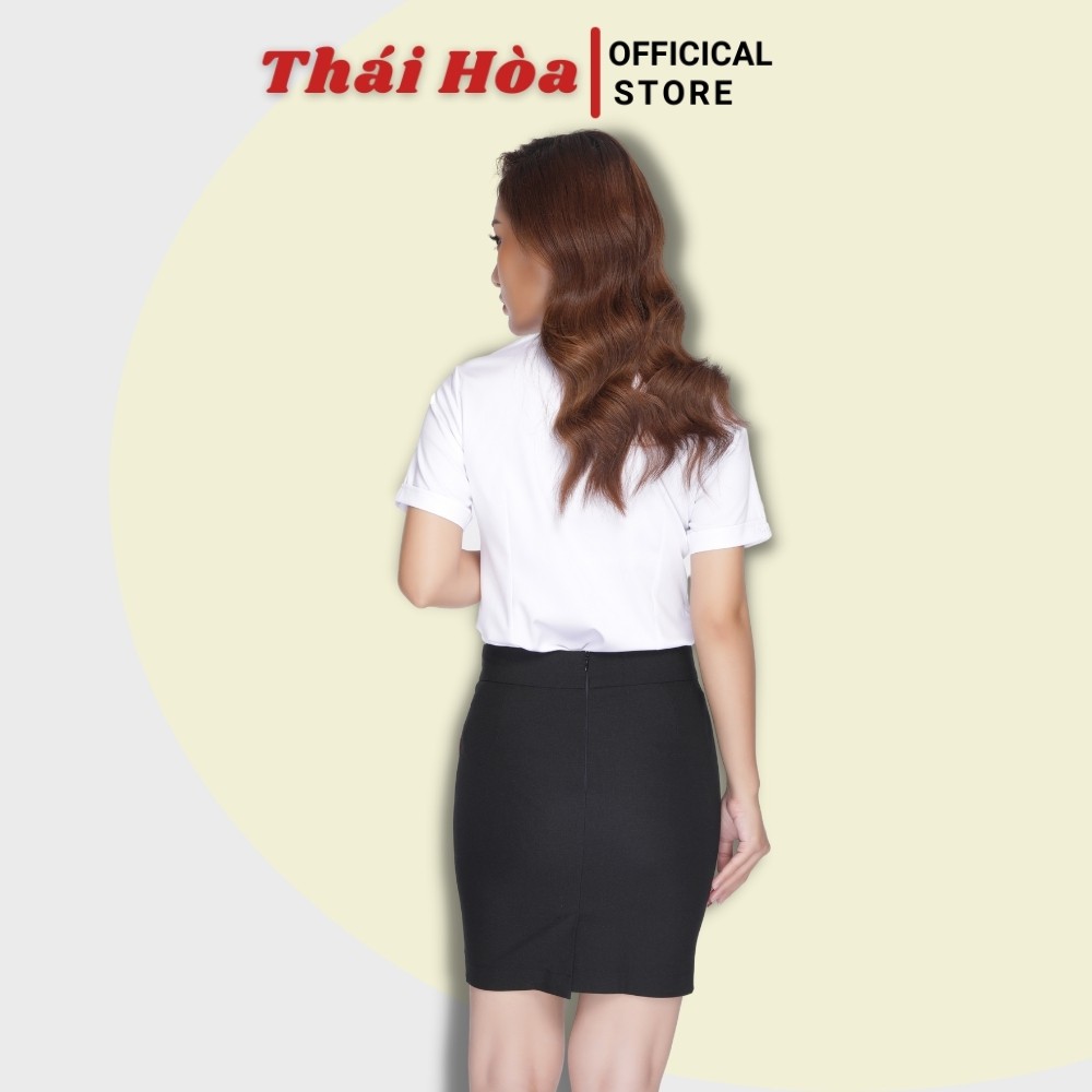 Áo sơ mi nữ công sở ngắn tay sợi tre Thái Hoà các màu ASW0301-R10 | BigBuy360 - bigbuy360.vn