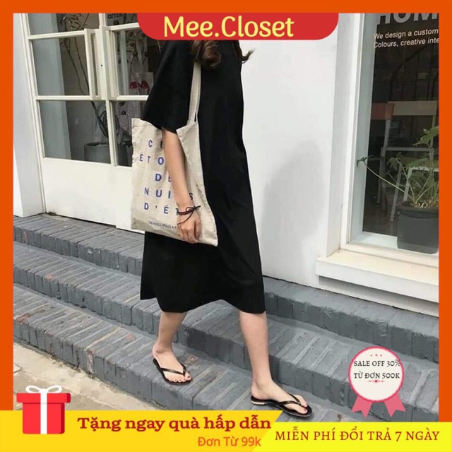 Đầm, Váy Suông - Đầm dáng dài form rộng, đầm bầu cotton chất mát Basic