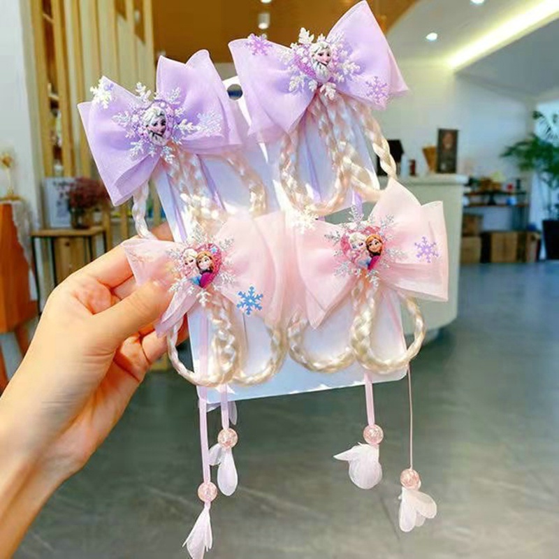 Set 2 Kẹp Tóc Hình Nơ Xinh Xắn Dành Cho Bé Gái