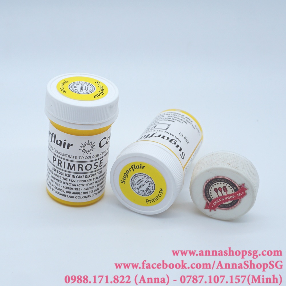 MÀU THỰC PHẨM DẠNG PASTE SUGARFLAIR - PRIMROSE 25G