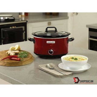 Nồi nấu chậm Crock Pot đỏ 3,5L [Hàng Đức]