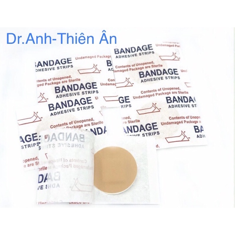 Vỉ 5 Miếng Băng Dán Cá Nhân, Miếng Dán Tròn BANDAGE
