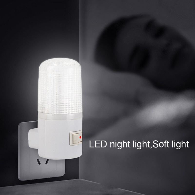 3W LED Wall-mounted Night Light Bedside Emergency Lamp Energy-efficient Wall Socket Lamp for Bedroom Home Living Room