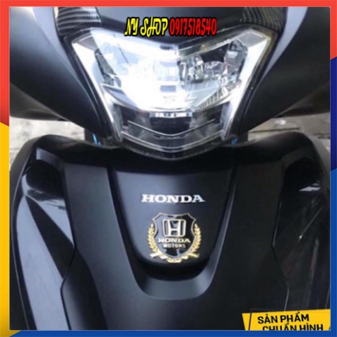 Logo HONDA / VIP Motors Kim Loại Dán Ô Tô, Xe Máy SH2012 - SH 2020, AB.. (GIÁ 1 CHIẾC)