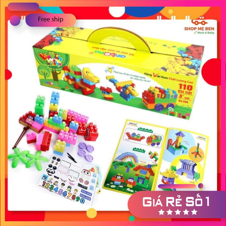 ⚡️ Bộ Đồ Chơi Xếp Hình Tuổi Thơ Antona 110 Chi Tiết Giúp Bé Phát Triển Tư Duy Sáng Tạo