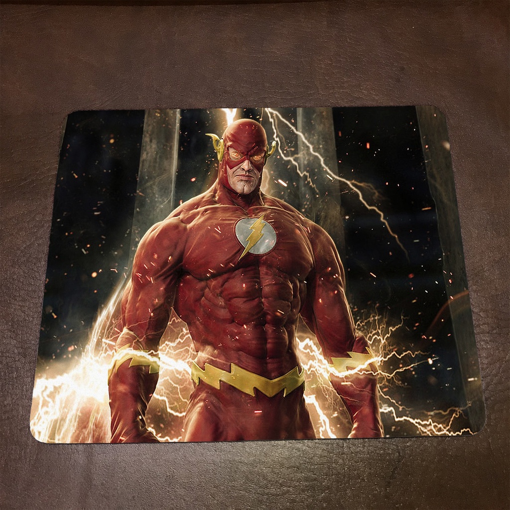 Lót chuột máy tính Marvel FLASH - Mẫu 1 Mousepad cao su êm ái, nhận in theo yêu cầu