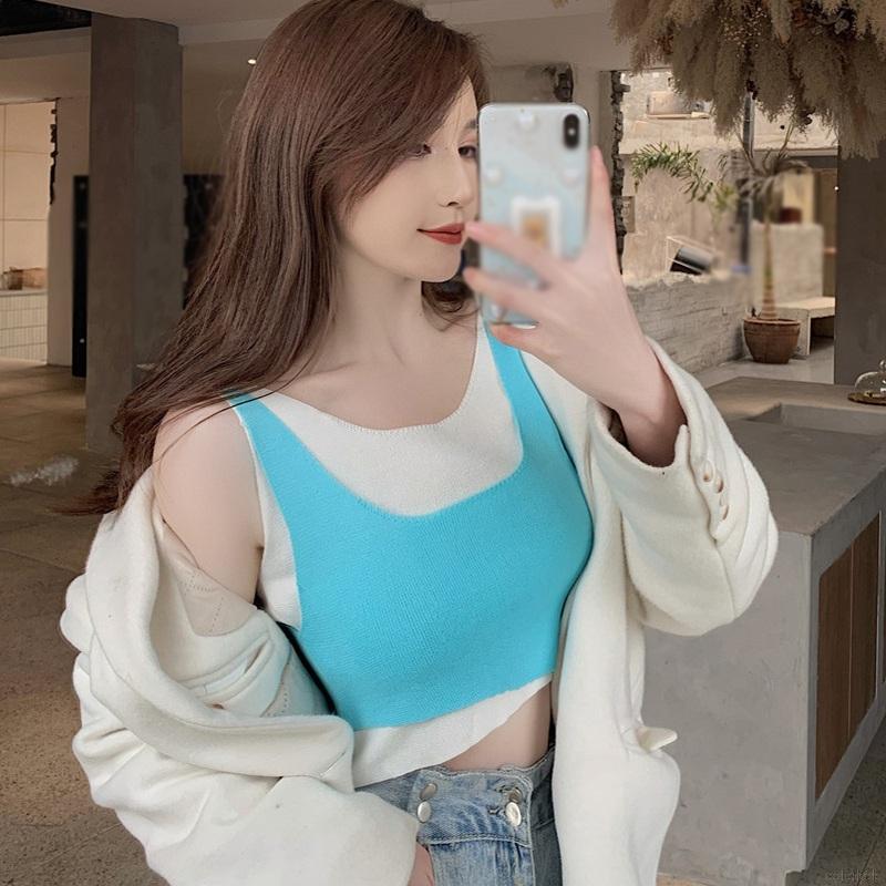 Áo Nữ Không Tay Giả Hai Lớp Thời Trang Quyến Rũ | BigBuy360 - bigbuy360.vn